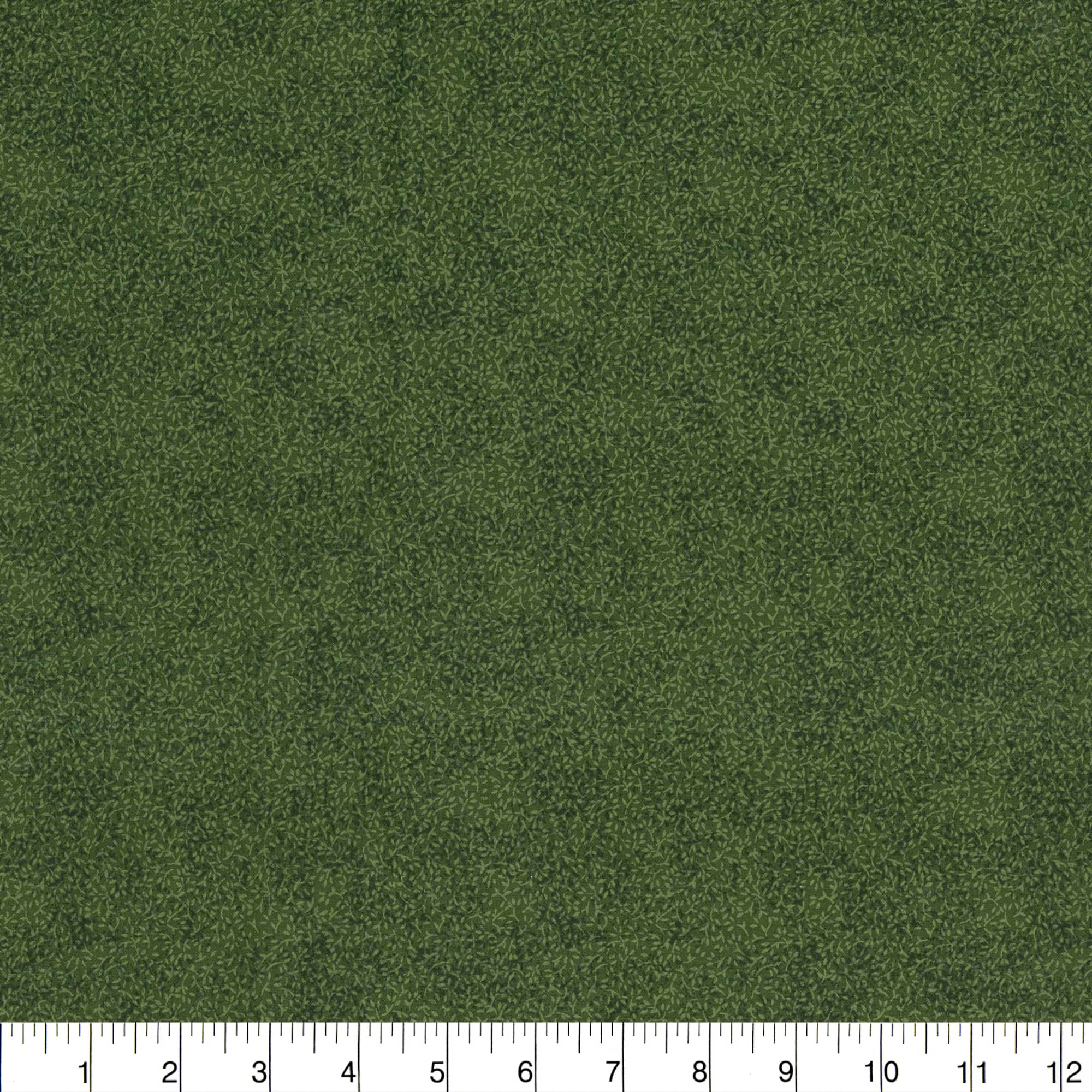 Fabric Traditions Dark Green Illusions Vine Print Cotton Fabric